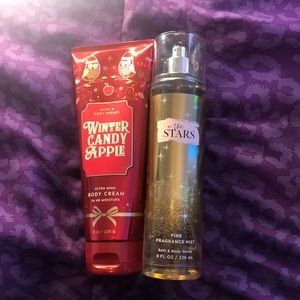 In the stars and winter candy apple